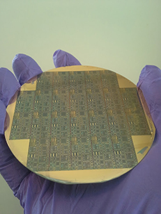 The SiC wafer contains more 1000 individual circuits. 