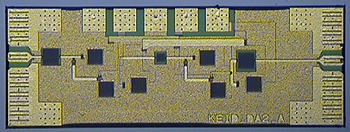 Microphotograph of two-stage 235GHz amplifier MMIC 