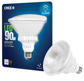 Cree’s new PAR38 LED bulb, with 47° flood beam angle. 
