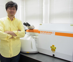 Kwansei Gakuin University's professor Noboru Ohtani, with his Renishaw inVia Raman microscope. 