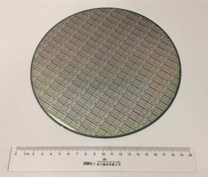 MISHEMT device fabricated on 8-inch GaN-on-Si wafer. 