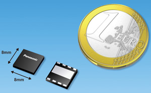 Panasonic's E-mode 600V GaN power transistor package. 