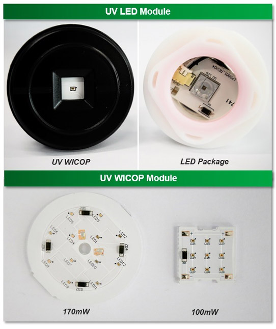 Seoul Viosys's UV WICOP, which combines Seoul Semiconductor's WICOP LED technology.