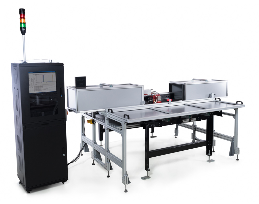 The kSA XRF, which can be configured for a standalone benchtop setup or over a conveyor for in-line inspection and manufacturing process control (as shown here). 