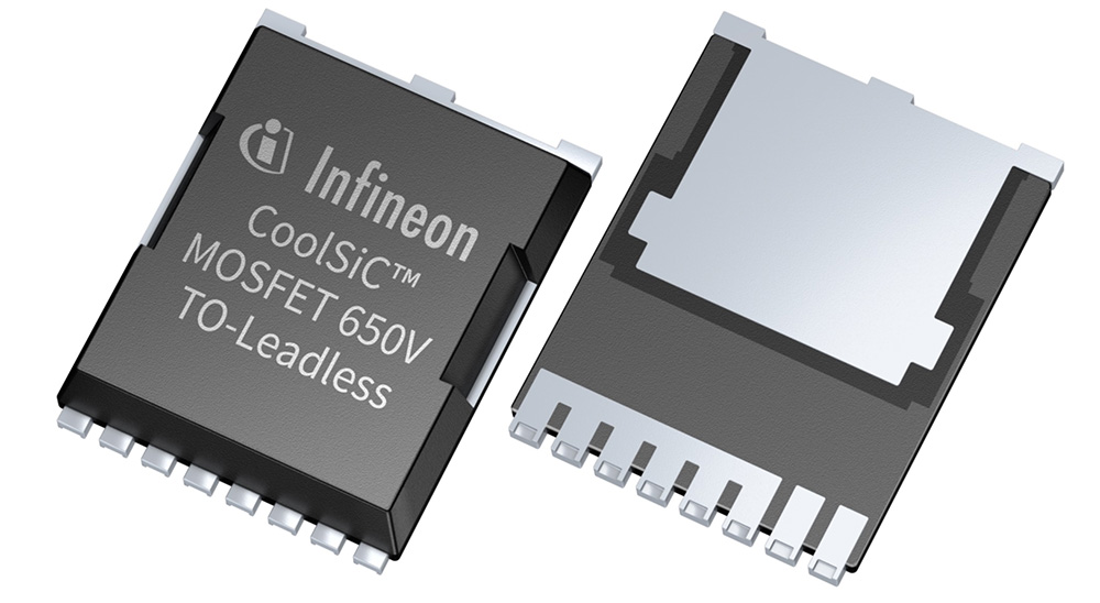 Infineon’s CoolSiC MOSFET 650V in TO leadless (TOLL) packaging, optimizing performance for various applications and offering high reliability, low losses and ease-of-use while enabling efficient power density and thermal management. 