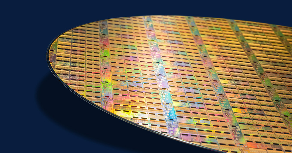 Ayar Labs’ TeraPHY optical I/O chiplet wafer. Photo courtesy of Ayar Labs. 