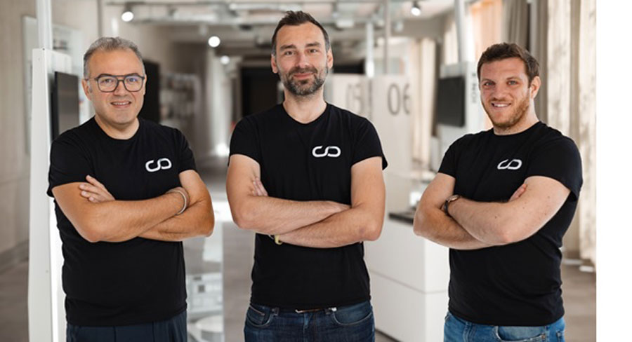 NcodiN’s co-founders (from left to right) Fabrice Raineri, Bruno Garbin and Francesco Manegatti. 