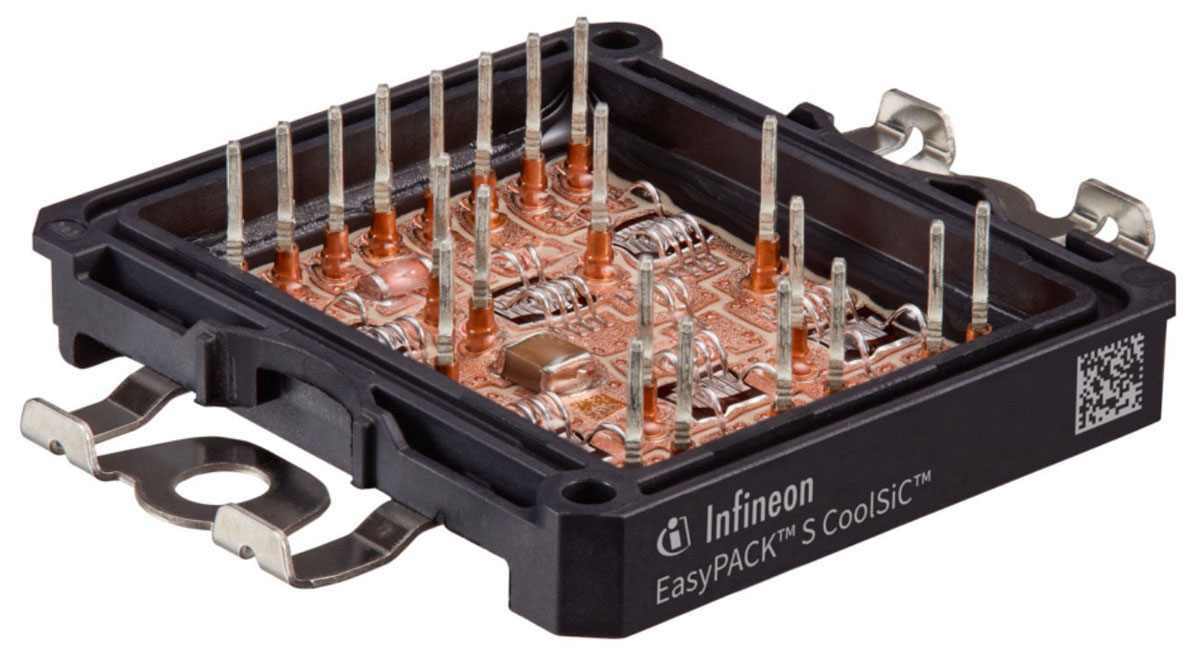 Infineon’s EasyPACK S module and packaging concept enables compact designs for high-power-density applications. 
